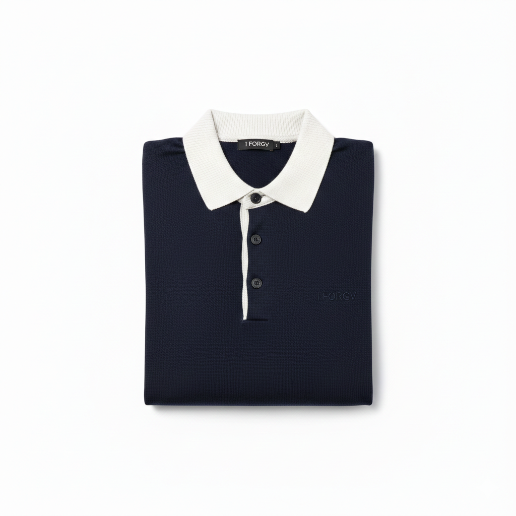 KNIT SHIRT MEN MODEL ACCOMPLISHED COLOR NAVY